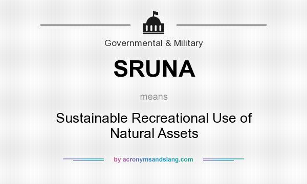 What does SRUNA mean? It stands for Sustainable Recreational Use of Natural Assets