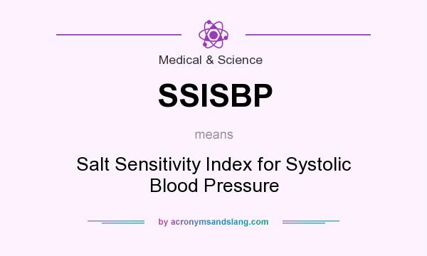 What does SSISBP mean? It stands for Salt Sensitivity Index for Systolic Blood Pressure
