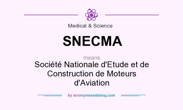 What does SNECMA mean? It stands for Société Nationale d`Etude et de Construction de Moteurs d`Aviation