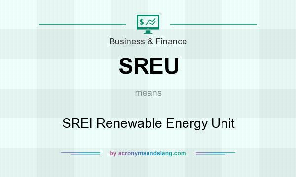 What does SREU mean? It stands for SREI Renewable Energy Unit