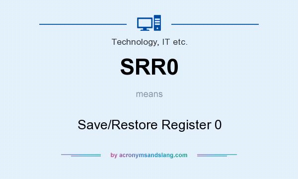 What does SRR0 mean? It stands for Save/Restore Register 0