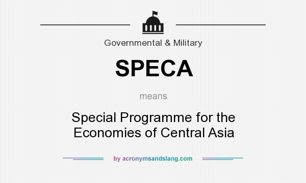 What does SPECA mean? It stands for Special Programme for the Economies of Central Asia
