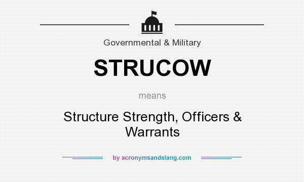 What does STRUCOW mean? It stands for Structure Strength, Officers & Warrants