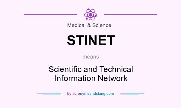 What does STINET mean? It stands for Scientific and Technical Information Network