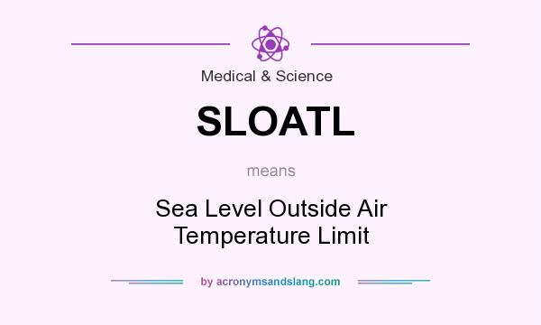 What does SLOATL mean? It stands for Sea Level Outside Air Temperature Limit