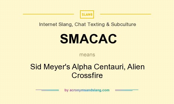 What does SMACAC mean? It stands for Sid Meyer`s Alpha Centauri, Alien Crossfire