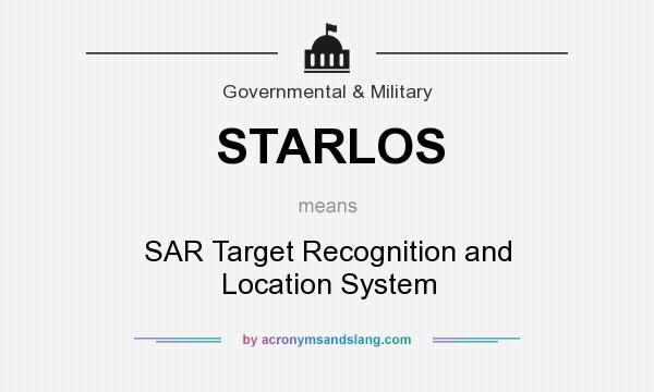 What does STARLOS mean? It stands for SAR Target Recognition and Location System