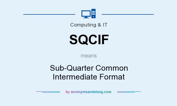 What does SQCIF mean? It stands for Sub-Quarter Common Intermediate Format