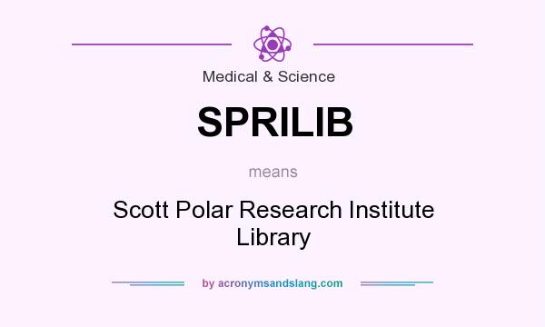 What does SPRILIB mean? It stands for Scott Polar Research Institute Library