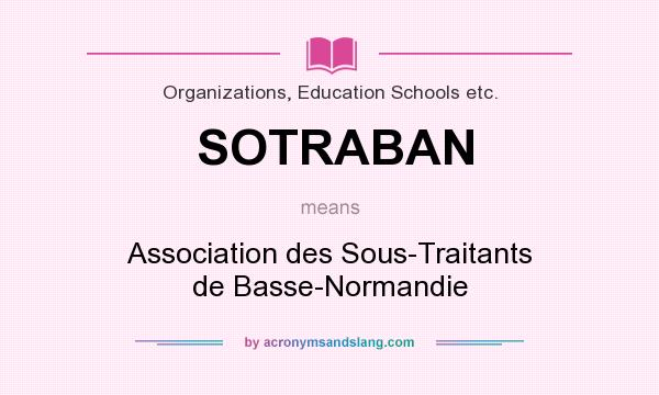 What does SOTRABAN mean? It stands for Association des Sous-Traitants de Basse-Normandie