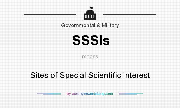 What does SSSIs mean? It stands for Sites of Special Scientific Interest