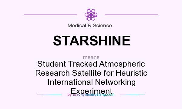What does STARSHINE mean? It stands for Student Tracked Atmospheric Research Satellite for Heuristic International Networking Experiment