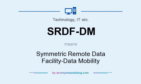What does SRDF-DM mean? It stands for Symmetric Remote Data Facility-Data Mobility