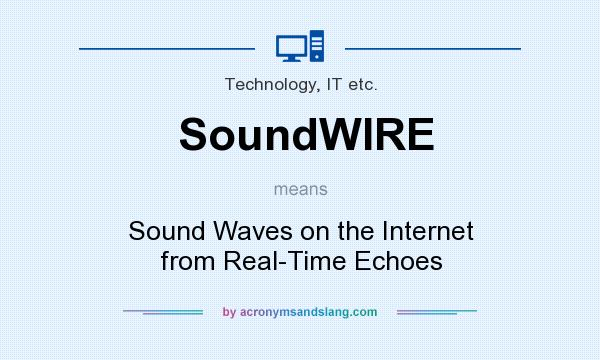 What does SoundWIRE mean? It stands for Sound Waves on the Internet from Real-Time Echoes