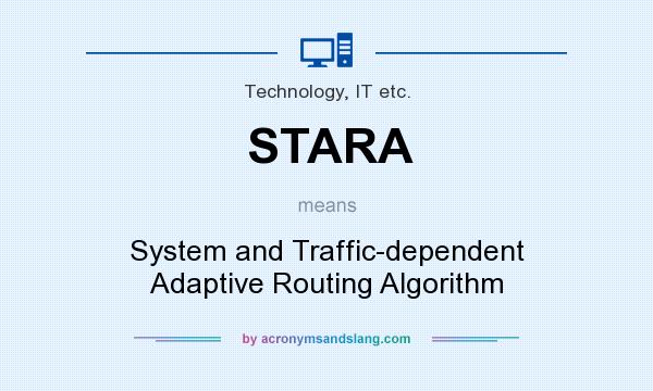 What does STARA mean? It stands for System and Traffic-dependent Adaptive Routing Algorithm
