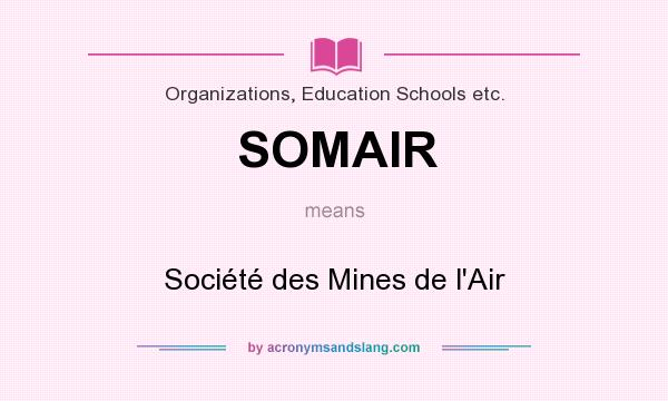 What does SOMAIR mean? It stands for Société des Mines de l`Air