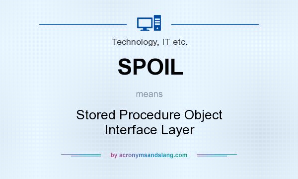 What does SPOIL mean? It stands for Stored Procedure Object Interface Layer
