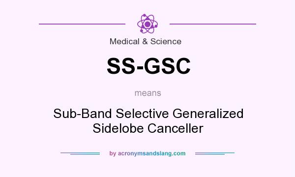What does SS-GSC mean? It stands for Sub-Band Selective Generalized Sidelobe Canceller