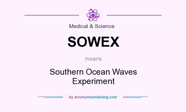 What does SOWEX mean? It stands for Southern Ocean Waves Experiment