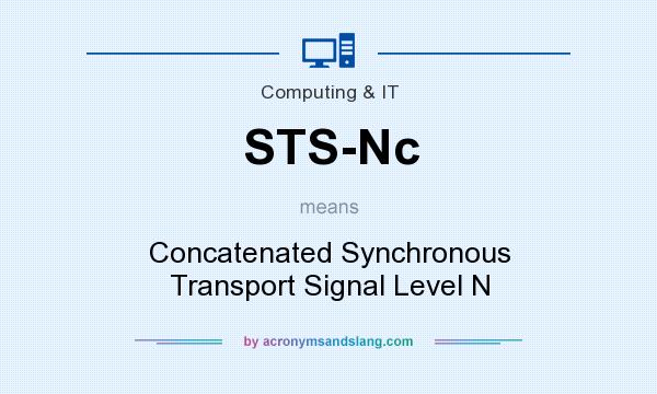 What does STS-Nc mean? It stands for Concatenated Synchronous Transport Signal Level N