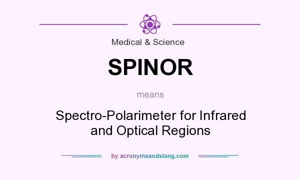 What does SPINOR mean? It stands for Spectro-Polarimeter for Infrared and Optical Regions