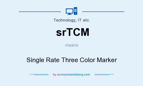 What does srTCM mean? It stands for Single Rate Three Color Marker