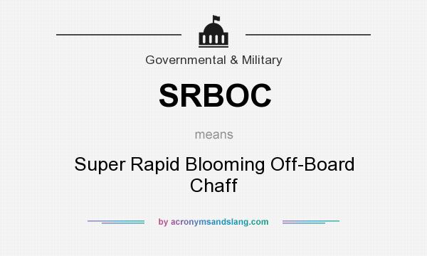 What does SRBOC mean? It stands for Super Rapid Blooming Off-Board Chaff