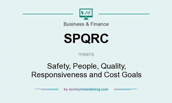 What does SPQRC mean? It stands for Safety, People, Quality, Responsiveness and Cost Goals