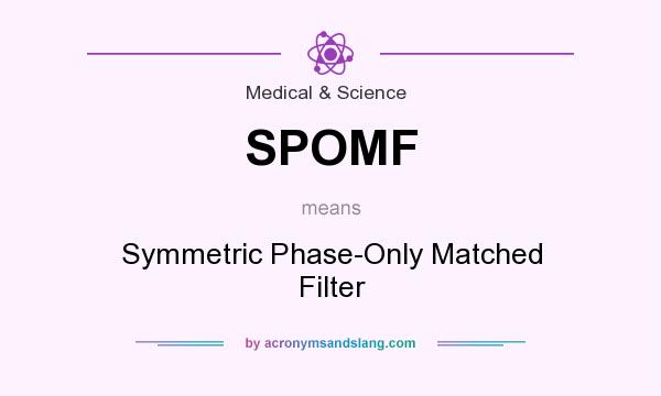 What does SPOMF mean? It stands for Symmetric Phase-Only Matched Filter