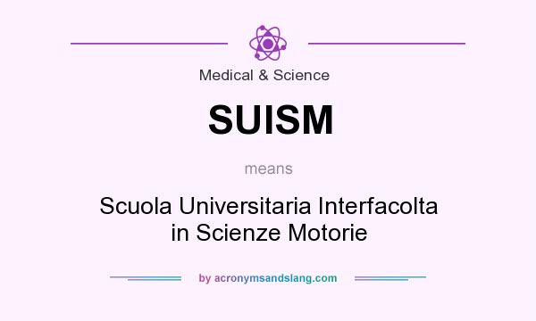 What does SUISM mean? It stands for Scuola Universitaria Interfacolta in Scienze Motorie