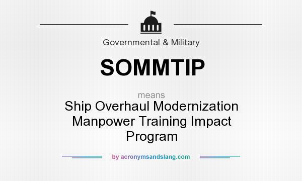 What does SOMMTIP mean? It stands for Ship Overhaul Modernization Manpower Training Impact Program