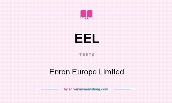 What does EEL mean? It stands for Enron Europe Limited