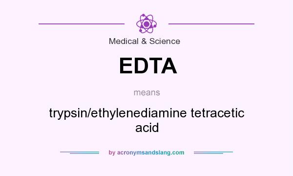 What does EDTA mean? It stands for trypsin/ethylenediamine tetracetic acid