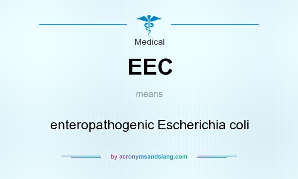 What does EEC mean? It stands for enteropathogenic Escherichia coli