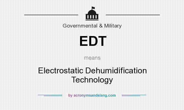 What does EDT mean? It stands for Electrostatic Dehumidification Technology