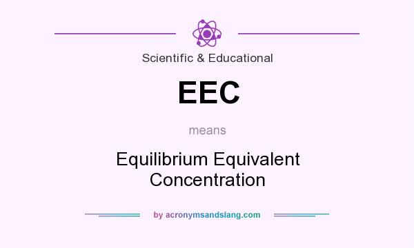 What does EEC mean? It stands for Equilibrium Equivalent Concentration