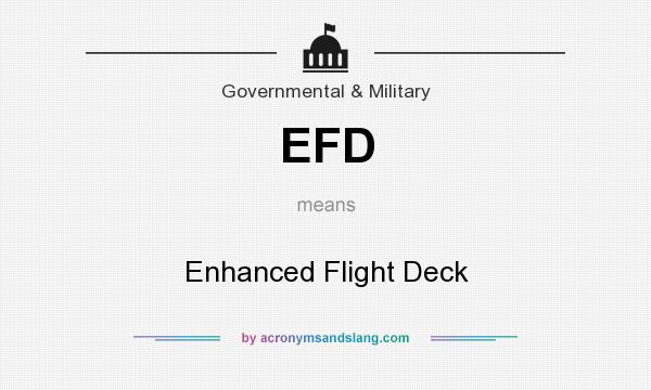 What does EFD mean? It stands for Enhanced Flight Deck