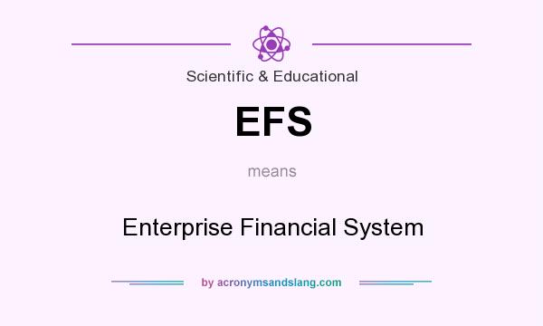 What does EFS mean? It stands for Enterprise Financial System