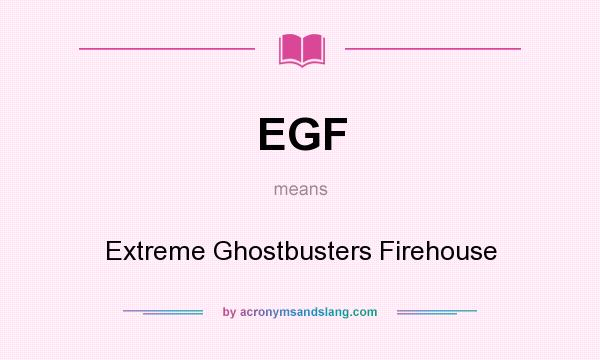 What does EGF mean? It stands for Extreme Ghostbusters Firehouse