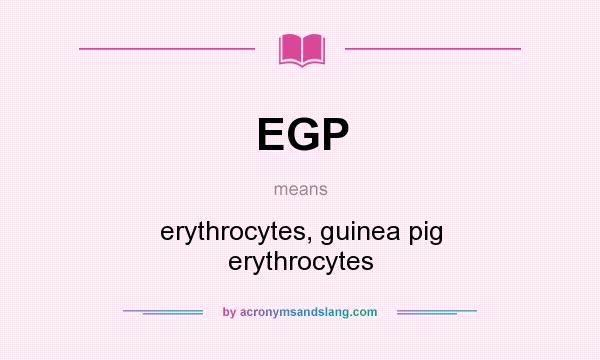 What does EGP mean? It stands for erythrocytes, guinea pig erythrocytes