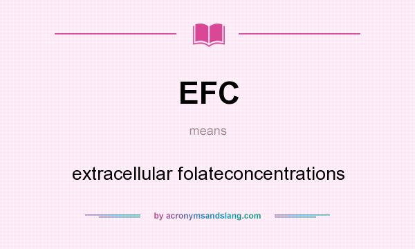 What does EFC mean? It stands for extracellular folateconcentrations