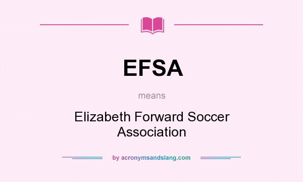 What does EFSA mean? It stands for Elizabeth Forward Soccer Association