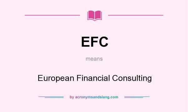 What does EFC mean? It stands for European Financial Consulting