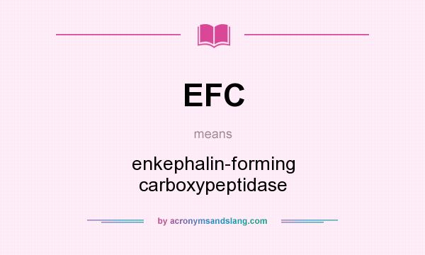 What does EFC mean? It stands for enkephalin-forming carboxypeptidase