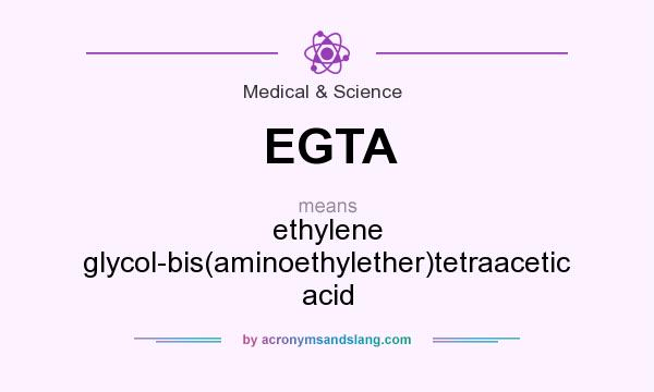 What does EGTA mean? It stands for ethylene glycol-bis(aminoethylether)tetraacetic acid