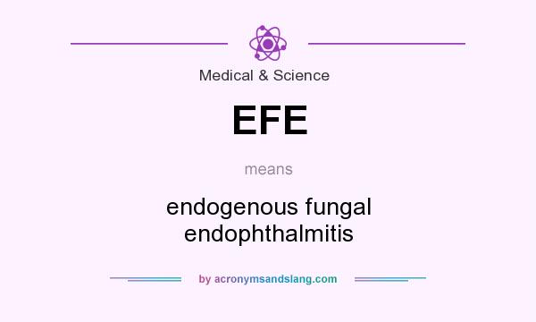 What does EFE mean? It stands for endogenous fungal endophthalmitis