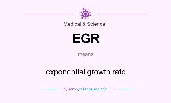 What does EGR mean? It stands for exponential growth rate