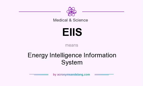 What does EIIS mean? It stands for Energy Intelligence Information System