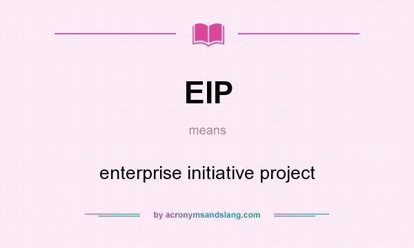 What does EIP mean? It stands for enterprise initiative project