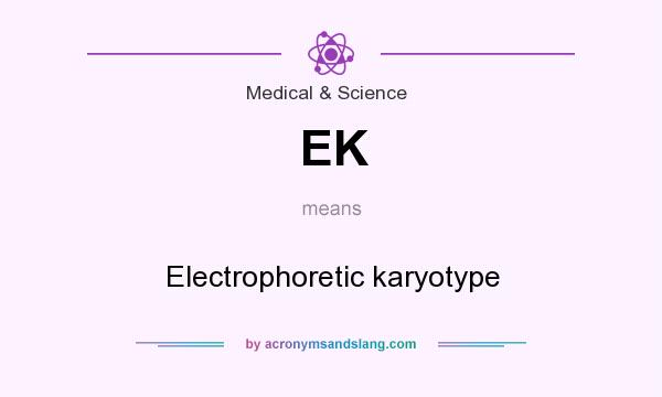 What does EK mean? It stands for Electrophoretic karyotype
